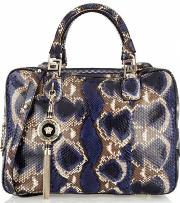 Versace-Structured-Snake-effect-Leather-Tote versace donna,uomo,borse , accessori , scarpe, abbigliamento,stock,ingrosso,versace